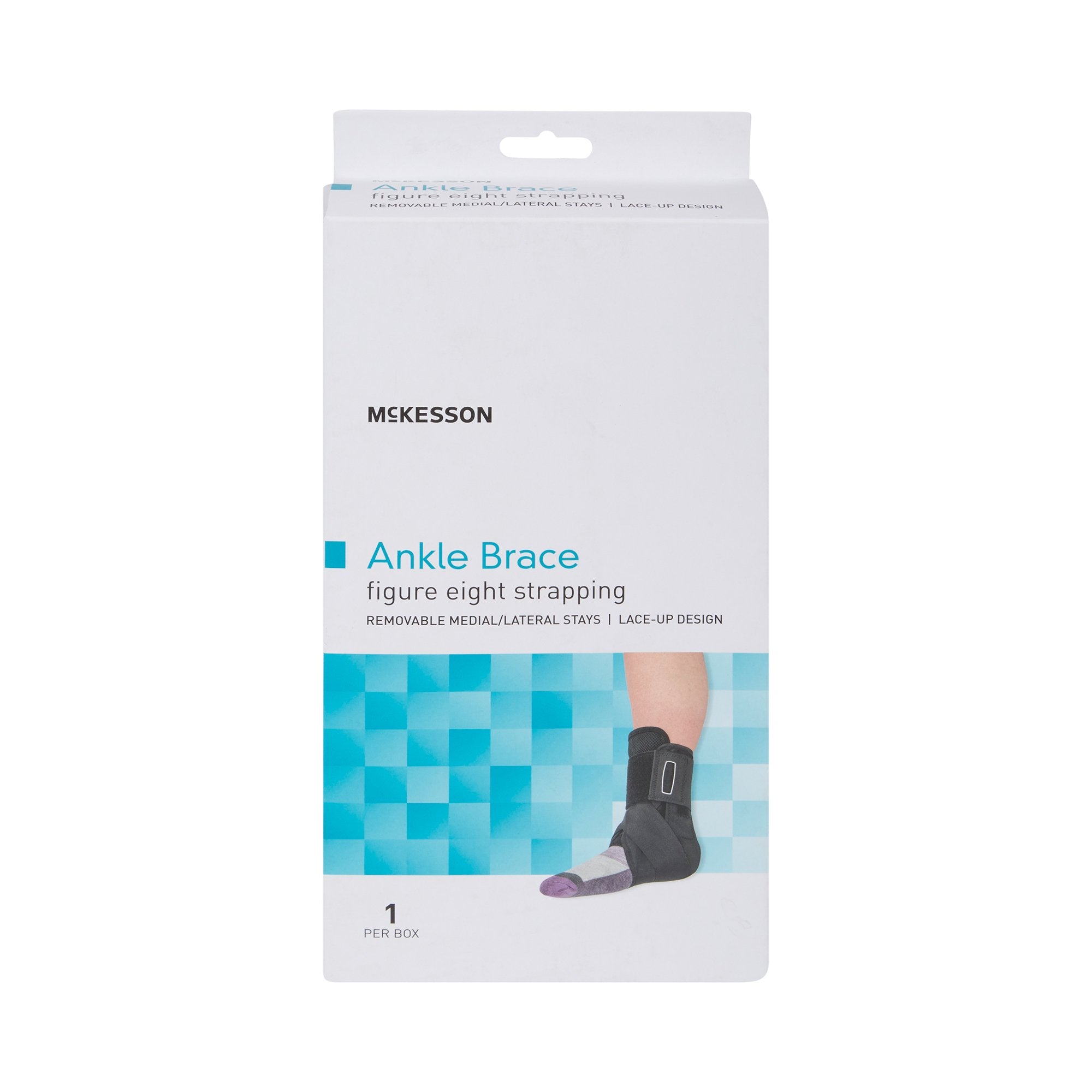 McKesson Low Profile Open Heel Open Toe Ankle Brace, Small-Ankle Brace McKesson Small Lace-Up / Figure-8 Strap / Hook and Loop Closure Foot
