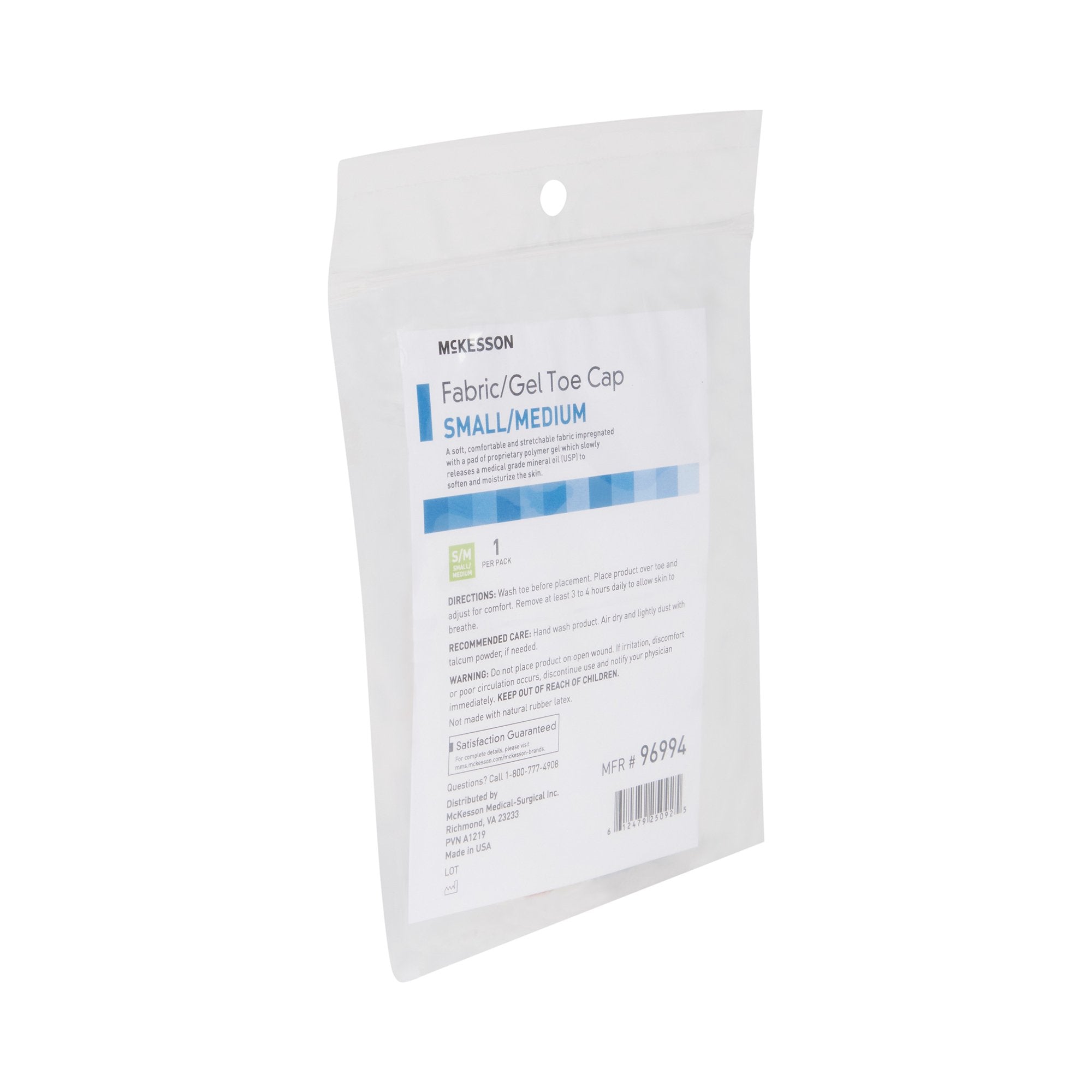 McKesson Toe Cap, Small / Medium-Toe Cap McKesson Small / Medium Pull-On Toe