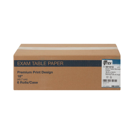 Tidi Crepe Table Paper, 18 Inch x 125 Foot, Print (Cats and Dogs)-Table Paper Tidi Choice 18 Inch Width 125 Foot Length Print (Cats and Dogs) Crepe