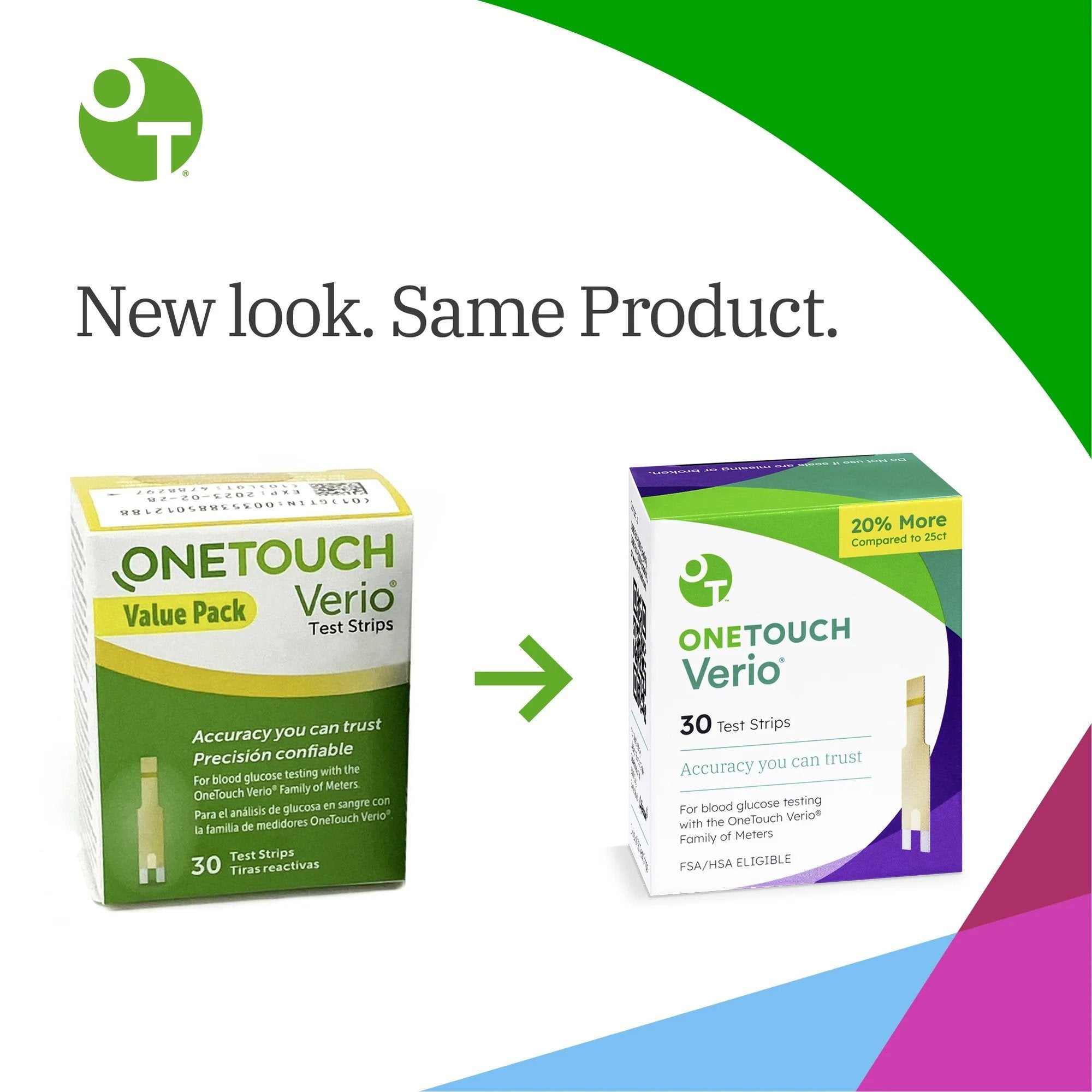 OneTouch Verio Flex® Blood Glucose Test Strips - Diagnostic Instruments and Supplies>Diabetes Monitoring>Glucose Meter Tes...