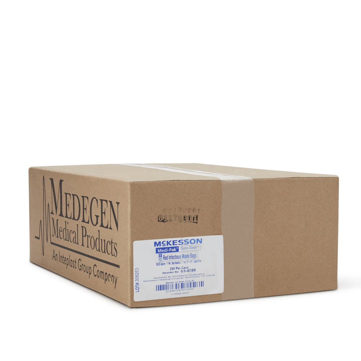 McKesson Infectious Waste Bag-Infectious Waste Bag McKesson 30 to 33 gal. Red Bag LLDPE 31 X 41 Inch
