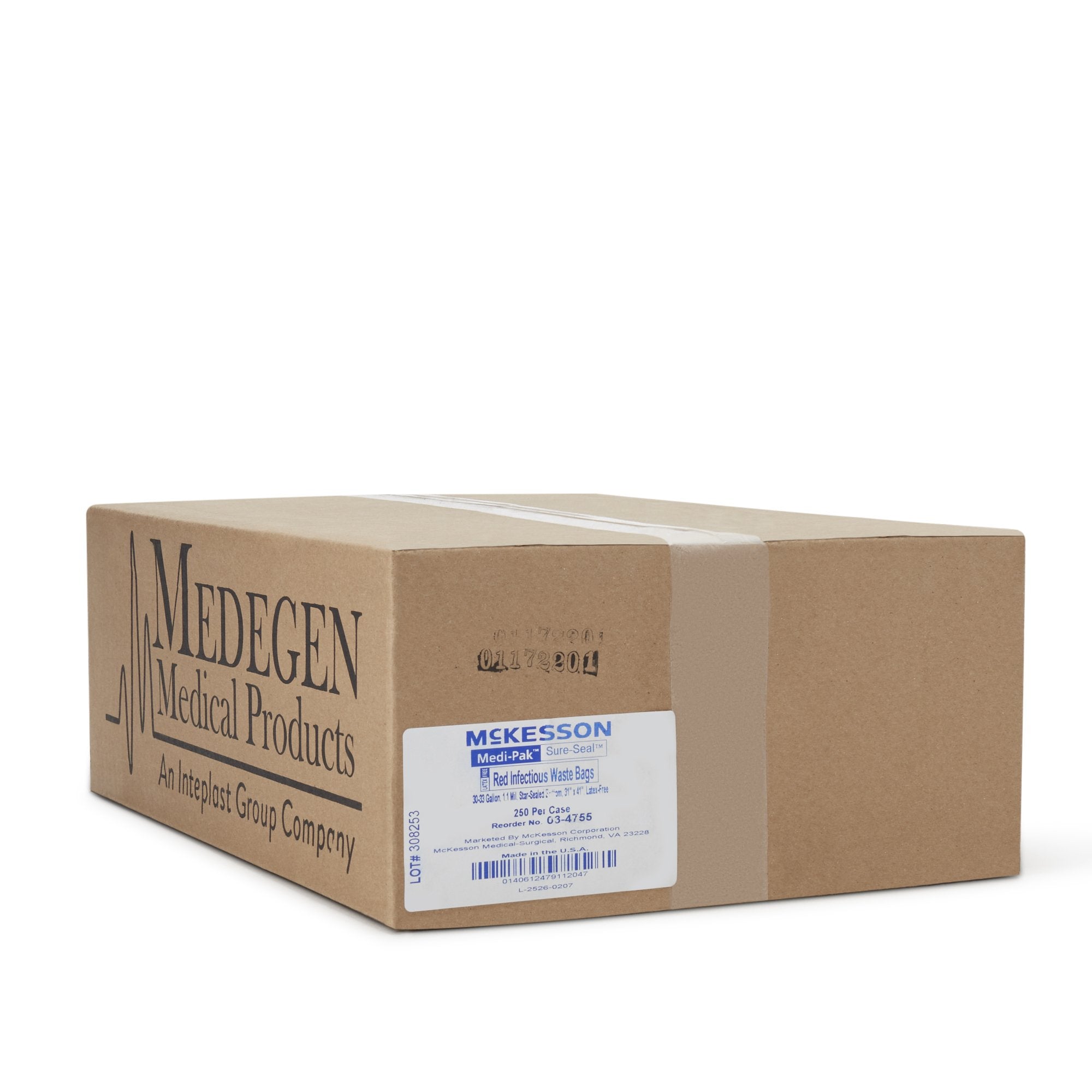McKesson Infectious Waste Bag-Infectious Waste Bag McKesson 30 to 33 gal. Red Bag LLDPE 31 X 41 Inch