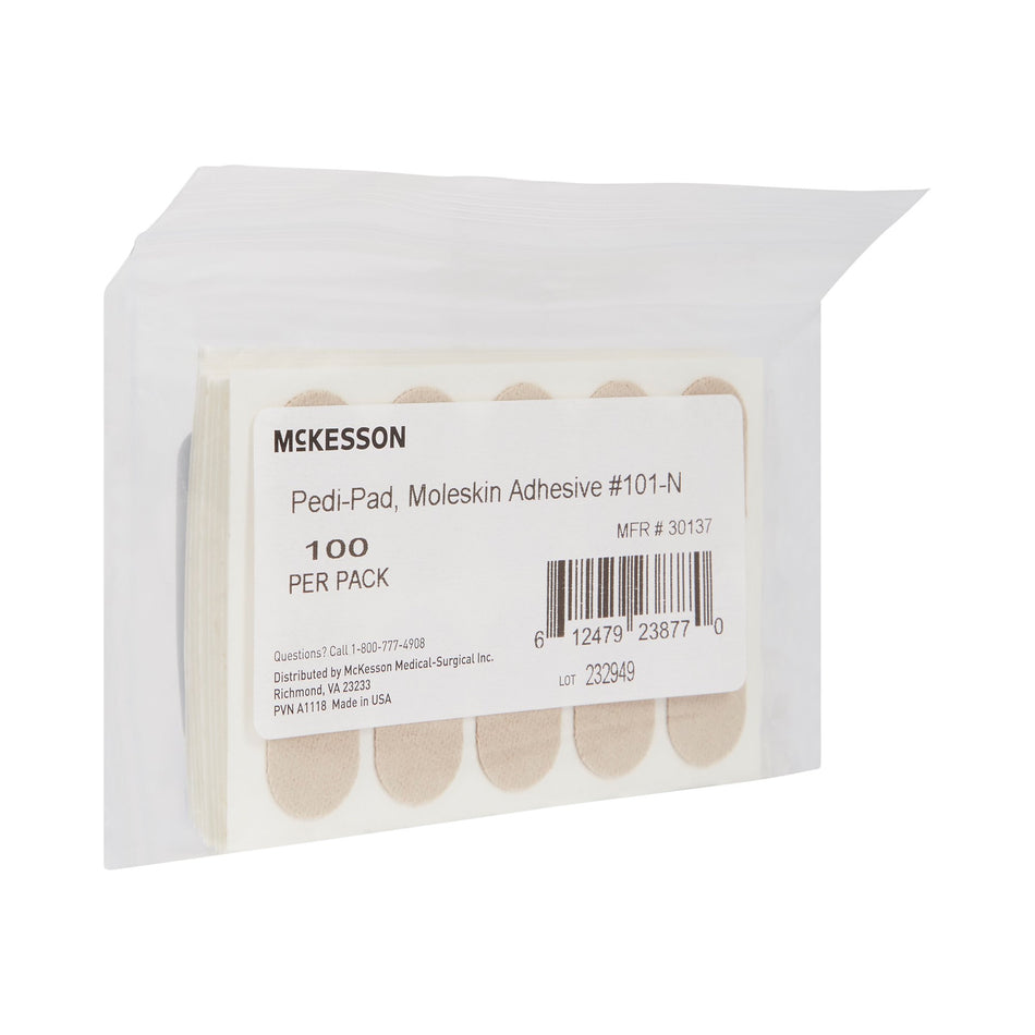 McKesson Pedi-Pad Beige Protective Pad, Size 101 Narrow-Protective Pad McKesson Pedi-Pad Size 101 Narrow Adhesive