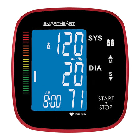 SmartHear Automatic Blood Pressure Arm Monitor-Home Automatic Digital Blood Pressure Monitor Smartheart Adult Cuff Nylon Cuff 22 to 42 cm Desk Model