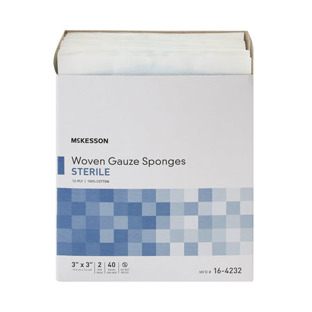 McKesson Sterile Gauze Sponge, 3 x 3 Inch, 12-Ply-Gauze Sponge McKesson 3 X 3 Inch 12-Ply Sterile 2 per Pack