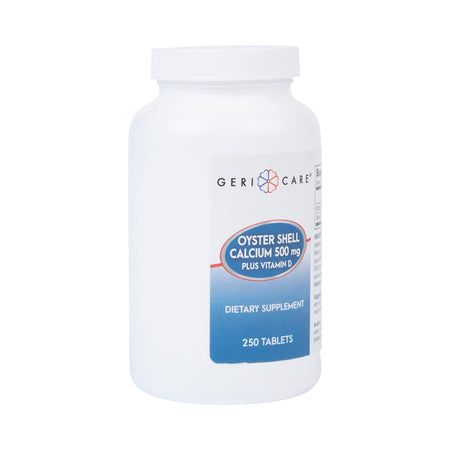 Geri-Care Oyster Shell Calcium Plus Vitamin D Joint Health Supplement-Joint Health Supplement Geri-Care Oyster Shell 200 IU - 500 mg Strength Tablet 250 per Bottle