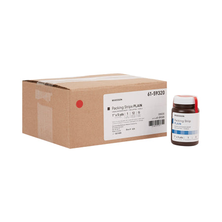 McKesson Nonimpregnated Wound Packing Strip, 1 Inch x 5 Yard-Wound Packing Strip McKesson Non-impregnated 1 Inch X 5 Yard Sterile Plain