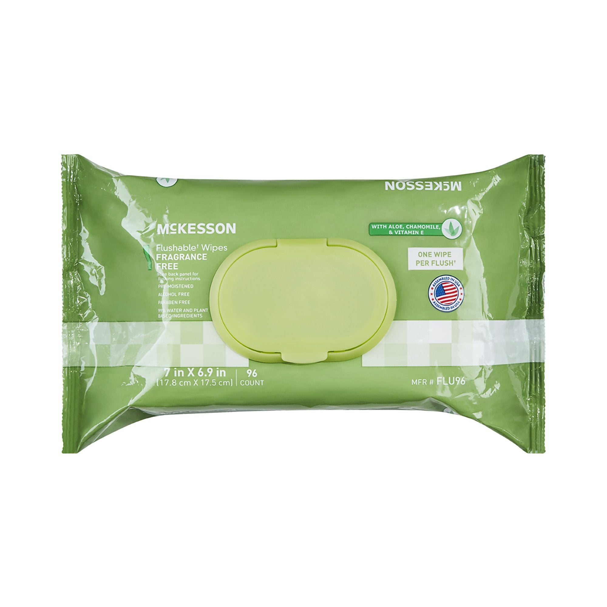 McKesson Flushable* Wet Wipes - Unscented, 96 Wet Wipes per Pack - Personal Hygiene>Skin Care>Personal Wipes - McKesson Brand
