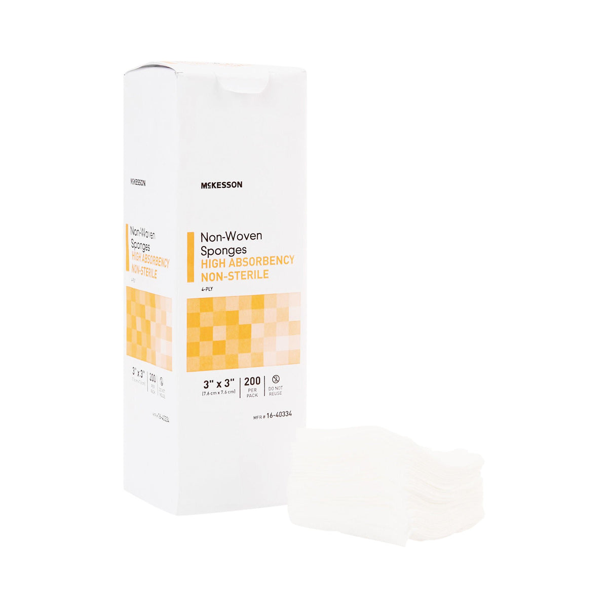 McKesson Nonwoven Sponge, 3 x 3 Inch, Four Ply - Wound Care>General Wound Care>General Purpose Dressings>Gauze Dressings -...