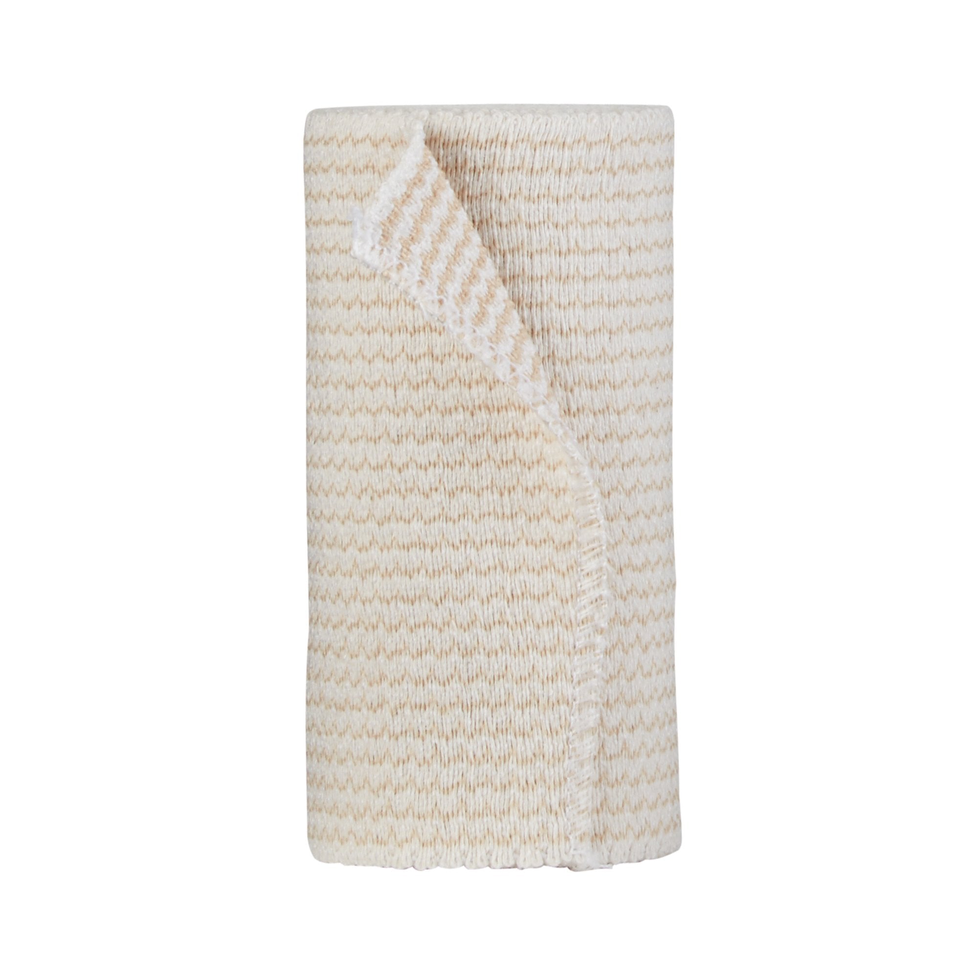 McKesson Hook and Loop Closure Elastic Bandage, 4 Inch x 5 Yard-Elastic Bandage McKesson 4 Inch X 5 Yard Single Hook and Loop Closure Tan NonSterile Standard Compression