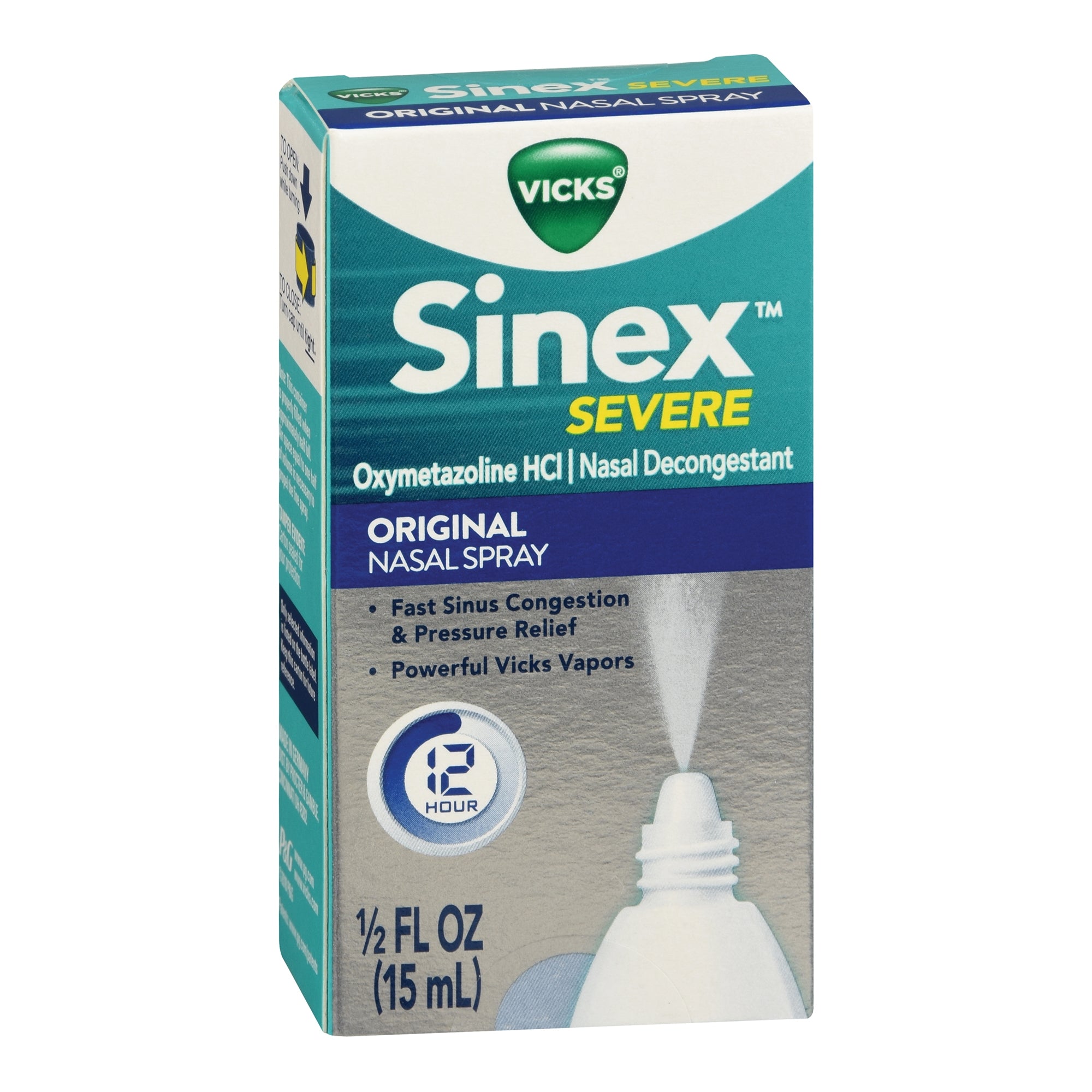 Vicks Sinex Severe Original Nasal Spray, 15 mL-Cold and Cough Relief Vicks Sinex 0.05% Strength Nasal Spray