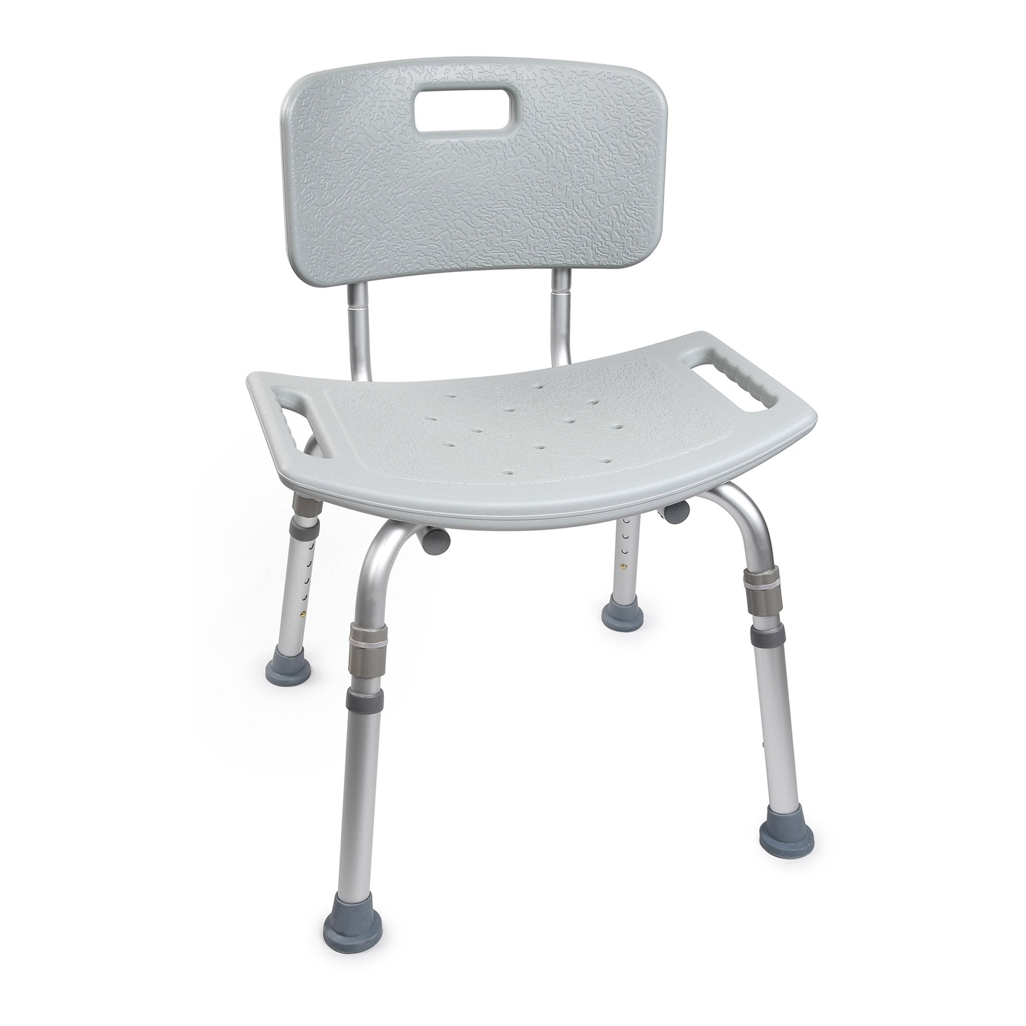 McKesson Removable Back Aluminum Bath Bench, 15 19 Inch, Gray-Bath Bench McKesson Without Arms Aluminum Frame Removable Backrest 19-1/4 Inch Seat Width 300 lbs. Weight Capacity