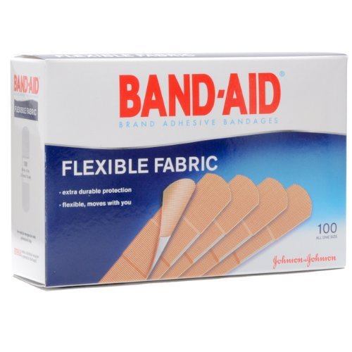 Band-Aid� Flexible Fabric Tan Adhesive Strip, 1 x 3 Inch-Adhesive Strip Band-Aid� 1 X 3 Inch Fabric Rectangle Tan Sterile