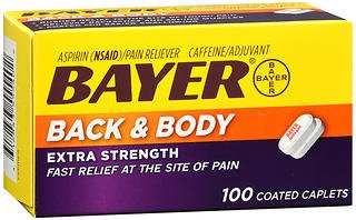 Bayer� Back & Body Aspirin Pain Relief-Pain Relief Bayer� 500 mg - 32.5 mg Strength Aspirin / Caffeine Caplet 100 per Box