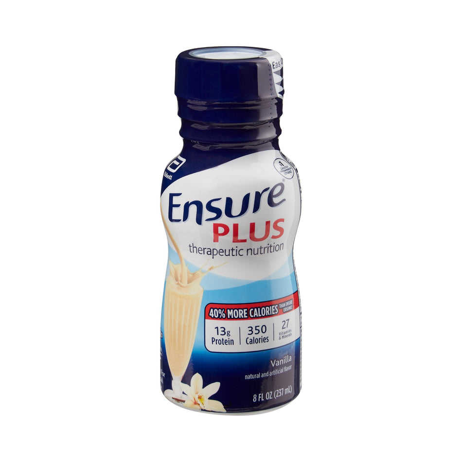 Ensure� Plus Therapeutic Nutrition, Vanilla, 8-ounce bottle-Oral Supplement Ensure� Plus Therapeutic Nutrition Vanilla Flavor Liquid 8 oz. Bottle