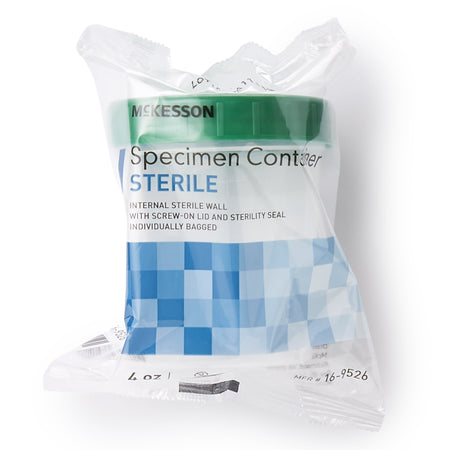 McKesson Specimen Container, 120 mL-Specimen Container McKesson 120 mL (4 oz.) Screw Cap Sterile