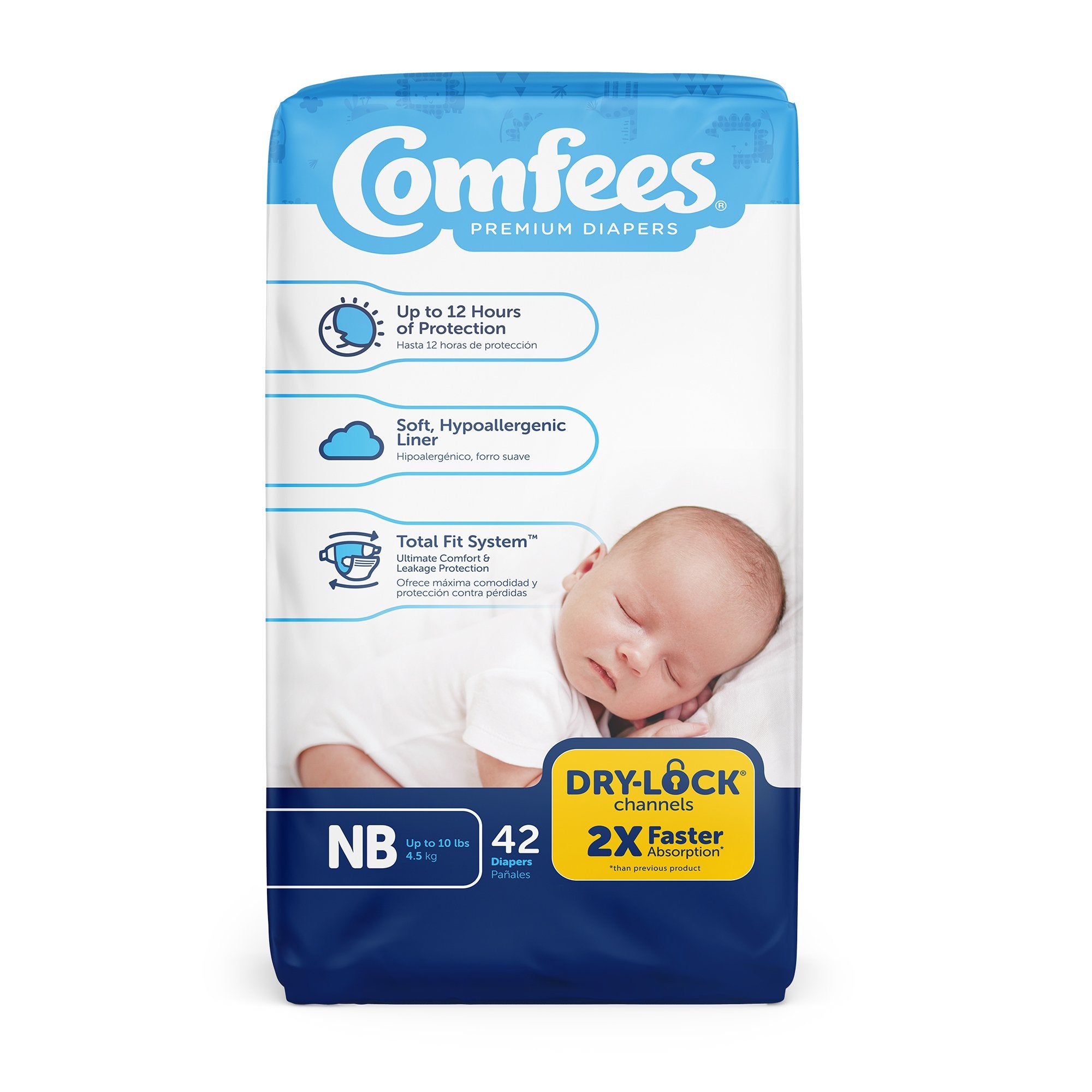 Attends Comfees Premium Baby Diapers, Unisex, Tab Closure, Newborn-Unisex Baby Diaper Comfees Newborn Disposable Moderate Absorbency