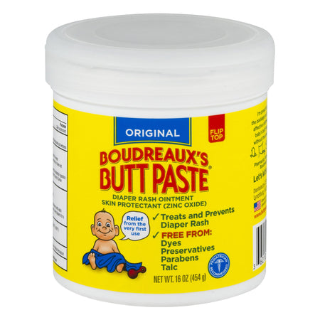 Boudreaux's Butt Paste Diaper Rash Treatment 16 oz. Jar-Diaper Rash Treatment Boudreaux's Butt Paste 16 oz. Jar Scented Ointment
