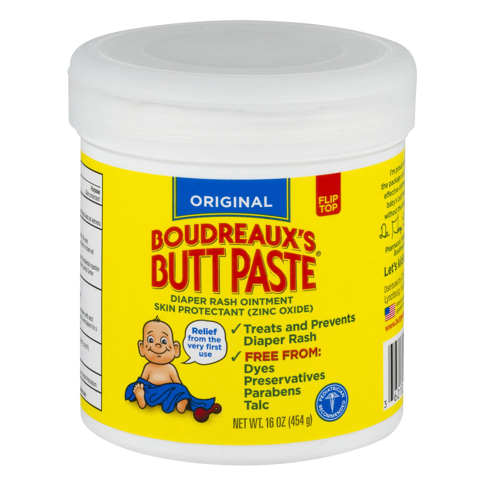 Boudreaux's Butt Paste Diaper Rash Treatment 16 oz. Jar-Diaper Rash Treatment Boudreaux's Butt Paste 16 oz. Jar Scented Ointment