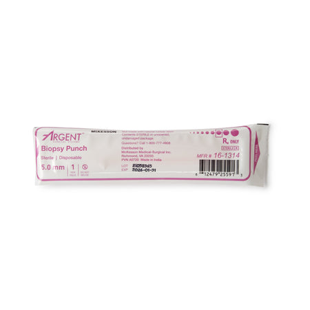 McKesson Argent Disposable Biopsy Punches, 5.0 mm-Biopsy Punch McKesson Argent Dermal 5 mm