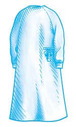 SmartGown Non-Reinforced Surgical Gown-Surgical Gown with Towel SmartGown X-Large / X-Long Blue Sterile AAMI Level 4 Disposable