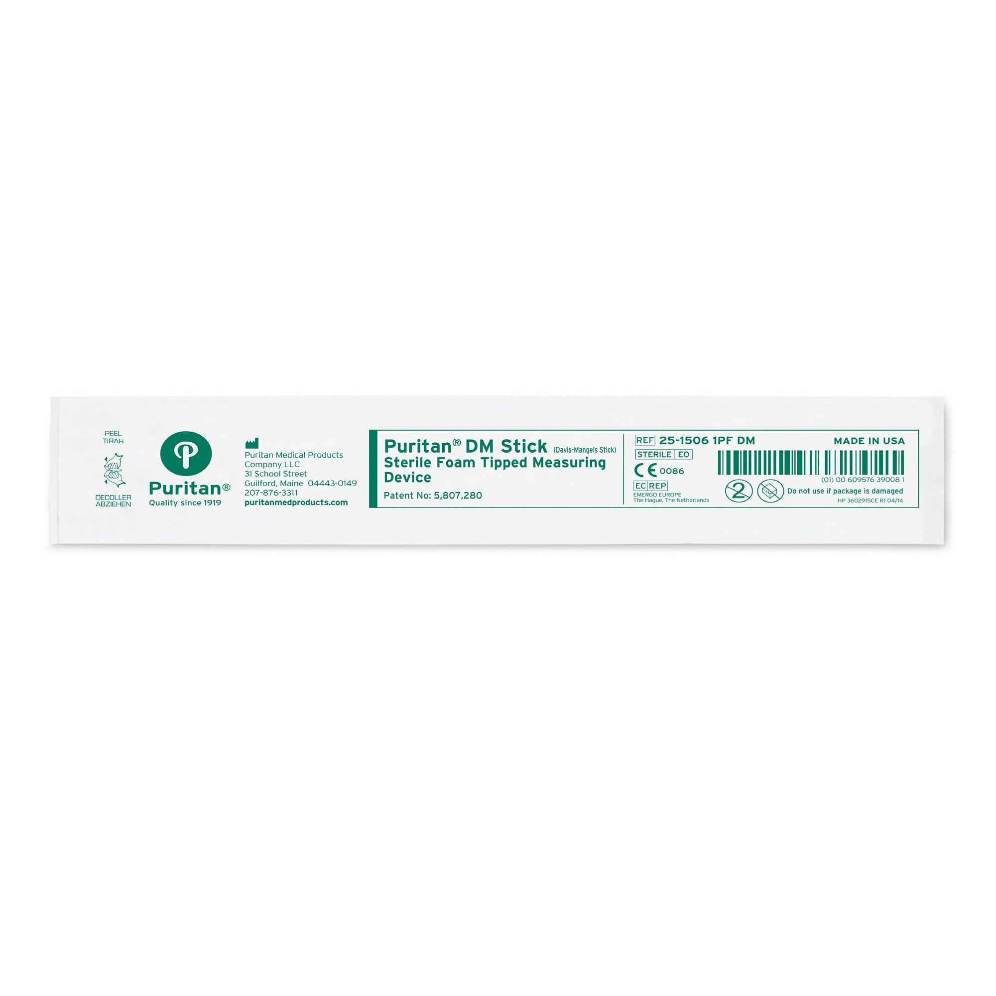 Puritan Wound Measuring Device, 6-inch Length-Wound Measuring Device Puritan 6 Inch Length Foam / Polystyrene Sterile