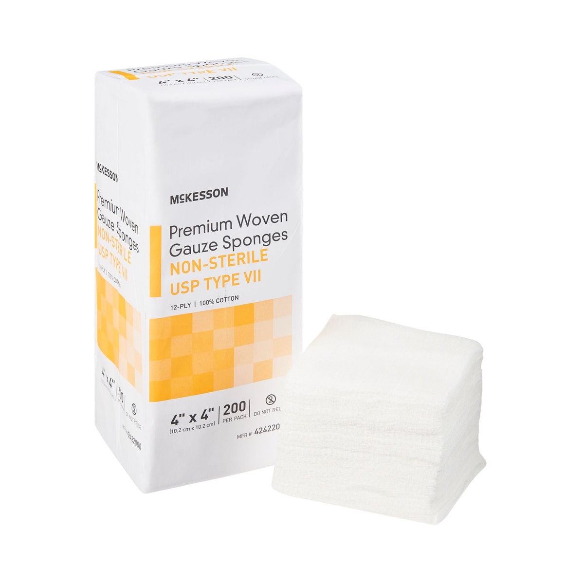 McKesson USP Type VII Gauze Sponge, 4 x 4 Inch, 12-Ply - Wound Care>General Wound Care>General Purpose Dressings>Gauze Dre...