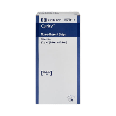 Curity Oil Emulsion Impregnated Dressing, 3 x 16 Inch-Oil Emulsion Impregnated Dressing Curity Rectangle 3 X 16 Inch Sterile