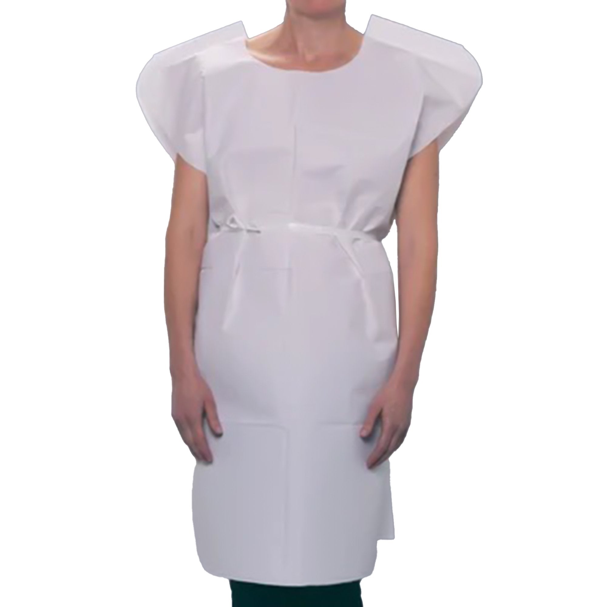Tidi Patient Exam Gown-Patient Exam Gown TIDI Child Size White Disposable