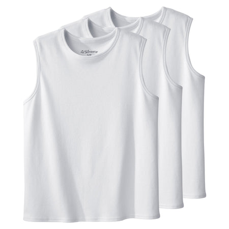 Adaptive Undershirt Silverts® 2X-Large White Without Pockets Sleeveless Female