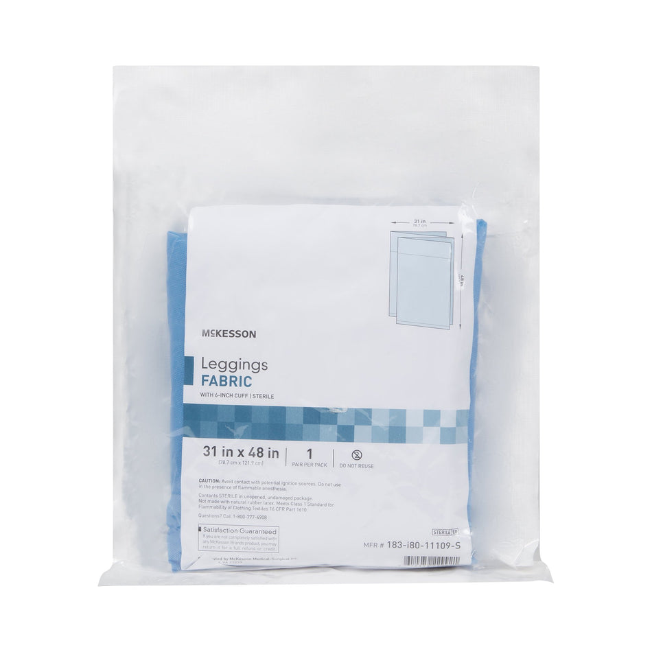 McKesson Sterile Surgical Leggings, 31 x 48 Inch - Textiles>Procedure Drapes and Sheets>Drape Sheets - McKesson Brand