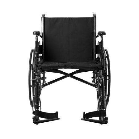 McKesson Lightweight Wheelchair, 20-Inch Seat Width-Lightweight Wheelchair McKesson Dual Axle Desk Length Arm Swing-Away Footrest Black Upholstery 20 Inch Seat Width Adult 300 lbs. Weight Capacity