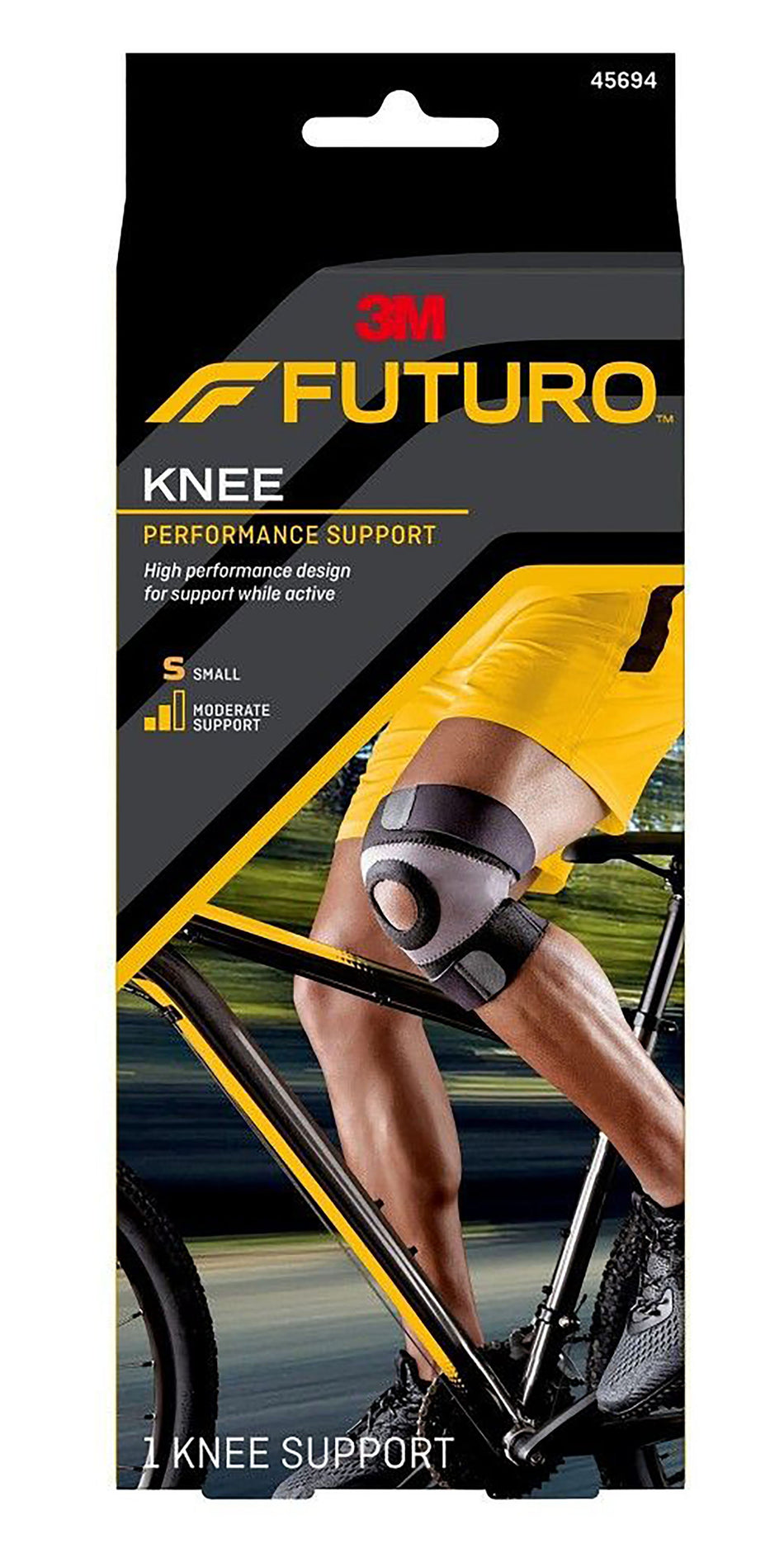 3M Futuro Sport Knee Brace, Pull-On, Left or Right-Knee Brace 3M Futuro Sport Moisture Control Small Pull-On / Hook and Loop Strap Closure 13 to 15 Inch Knee Circumference Left or Right Knee