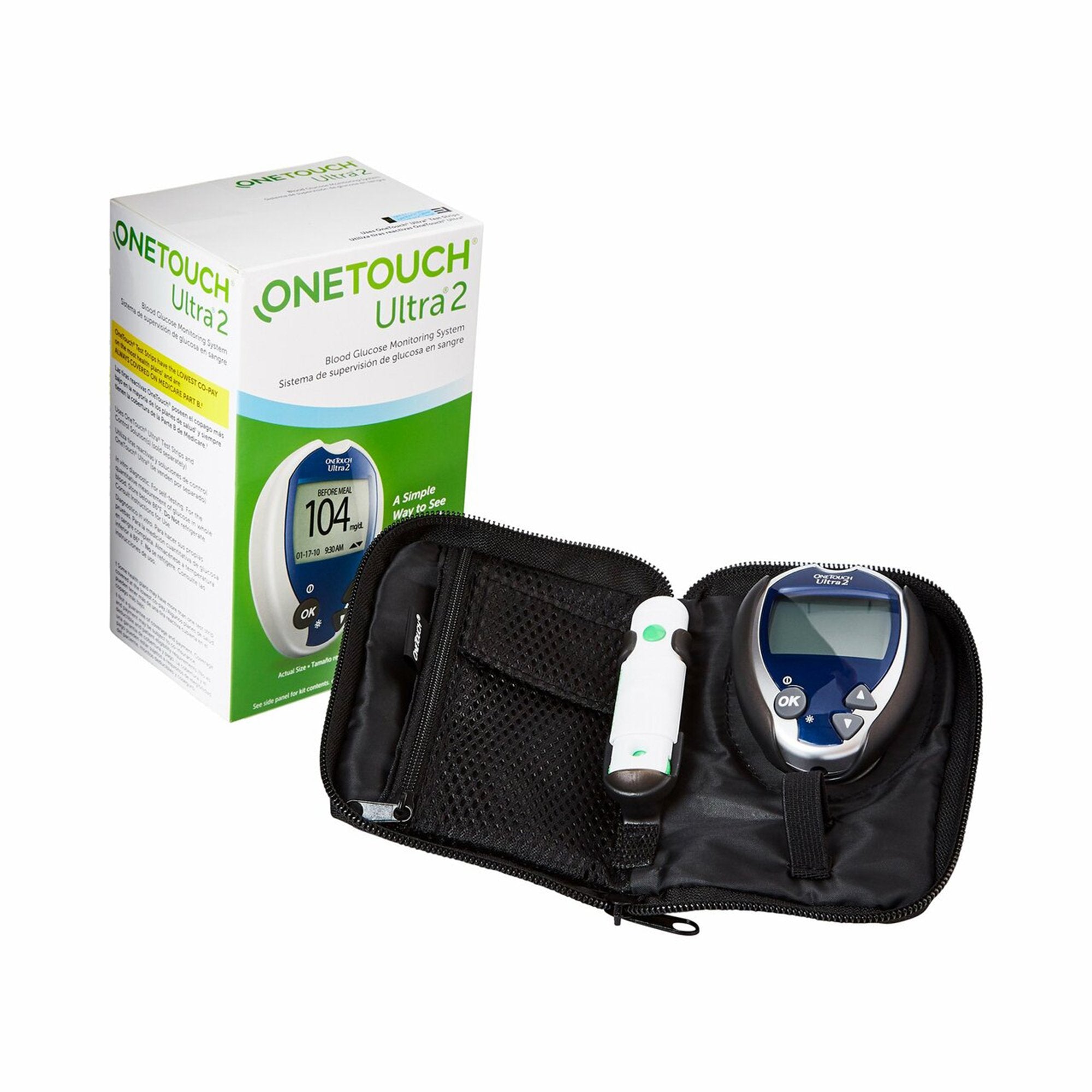 Blood Glucose Meter OneTouch Ultra 2 5 Second Results Stores up to 500 Results No Coding Required - Diagnostic Instruments...