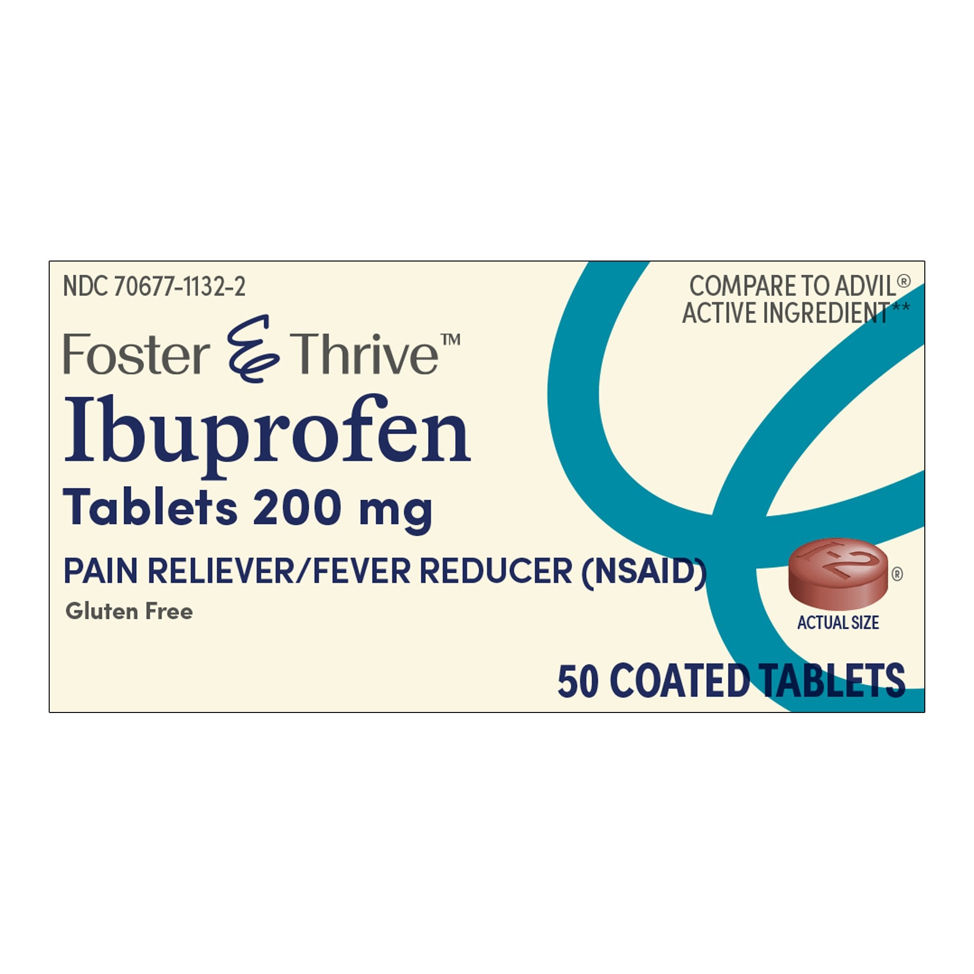 Foster & Thrive™ Ibuprofen 200 mg Coated Tablets - Pharmaceuticals>Over the Counter>Pain Relief - McKesson Brand