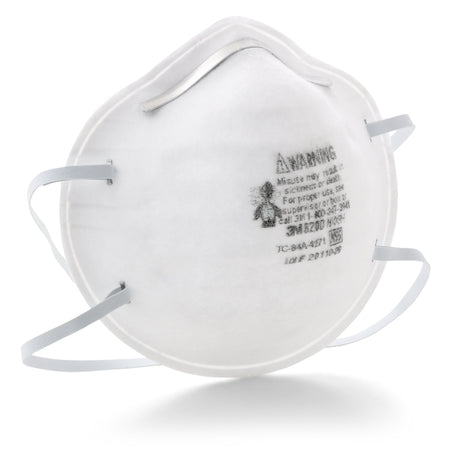3M N95 Particulate Respirator Mask-Particulate Respirator Mask 3M Industrial N95 Not Rated Elastic Strap One Size Fits Most