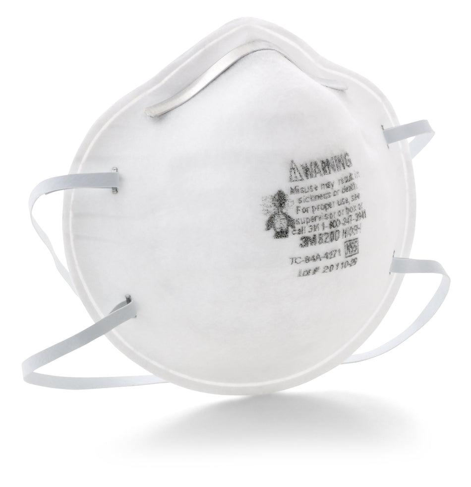 3M N95 Particulate Respirator Mask-Particulate Respirator Mask 3M Industrial N95 Not Rated Elastic Strap One Size Fits Most