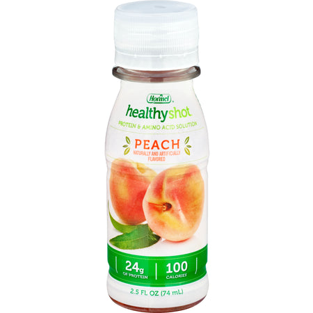 Healthy ShotProtein & Amino Acid Solution, Peach Flavor-Oral Supplement Healthy Shot Peach Flavor Liquid 2.5 oz. Bottle