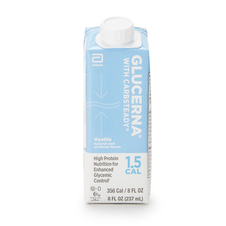 Glucerna 1.5 Cal Vanilla High Protein Nutrition for Enhanced Glycemic Control, 8-ounce carton-Oral Supplement Glucerna 1.5 Cal Vanilla Flavor Liquid 8 oz. Reclosable Carton