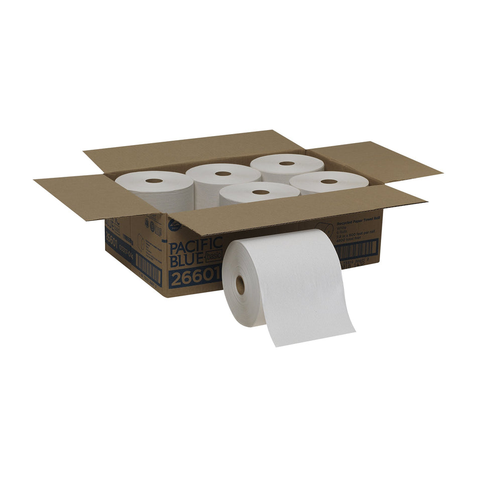 Pacific Blue Basic Paper Towel, 6 Rolls per Case-Paper Towel Pacific Blue Basic Hardwound Roll 7-7/8 Inch X 800 Foot