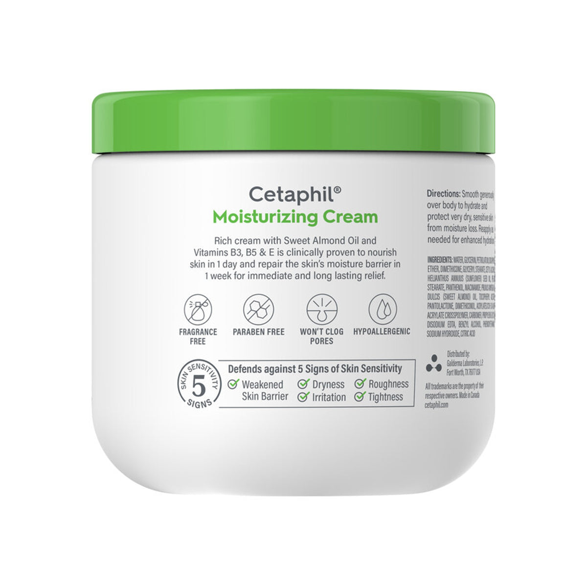 Cetaphil Moisturizing Cream-Hand and Body Moisturizer Cetaphil 16 oz. Jar Unscented Cream
