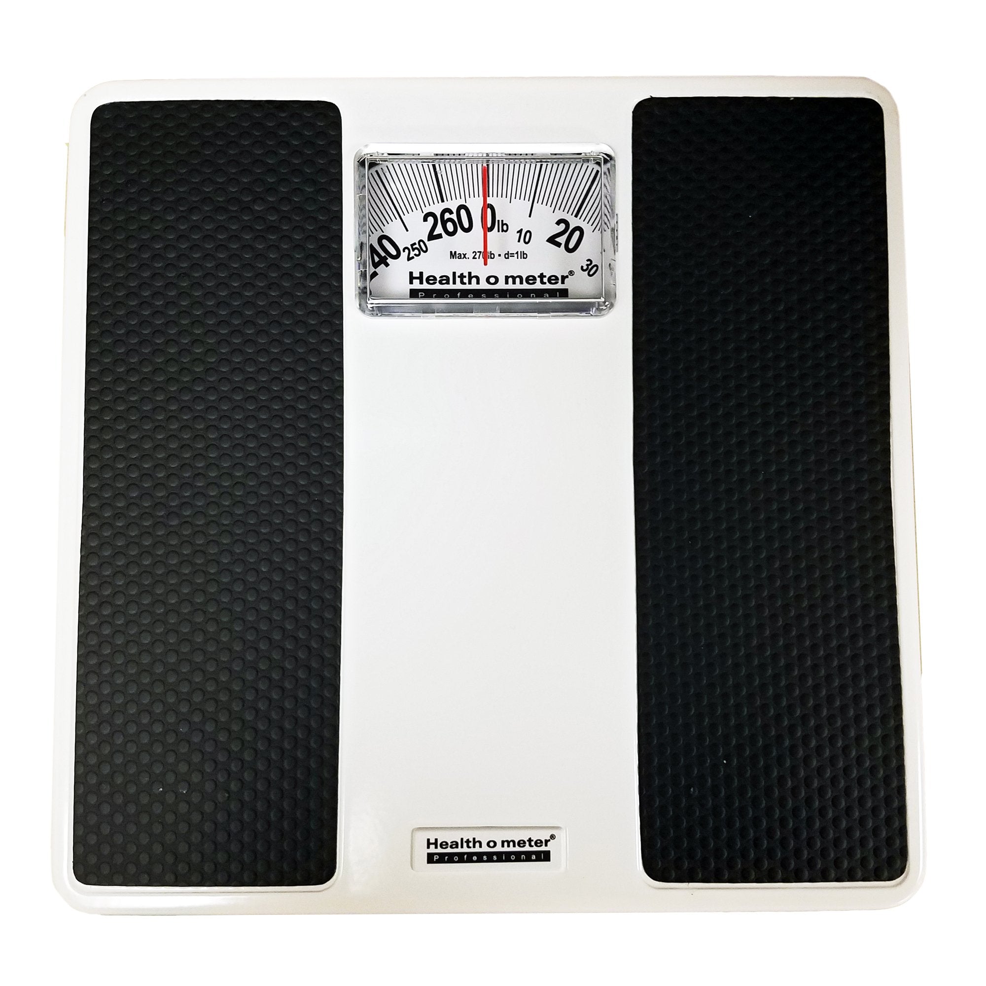 Health O Meter Mechanical Floor Scale-Floor Scale Health O Meter Dial Display 270 lbs. Capacity Black / White Analog