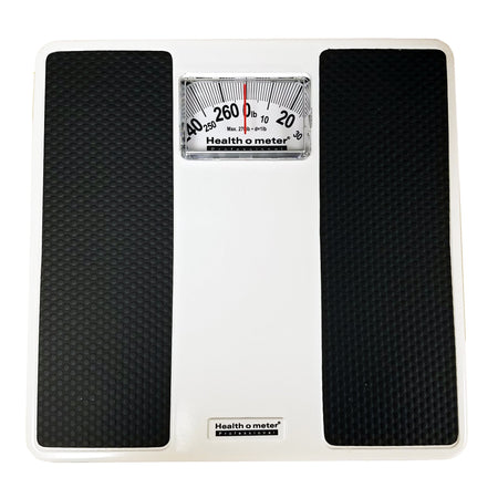 Health O Meter Mechanical Floor Scale-Floor Scale Health O Meter Dial Display 270 lbs. Capacity Black / White Analog