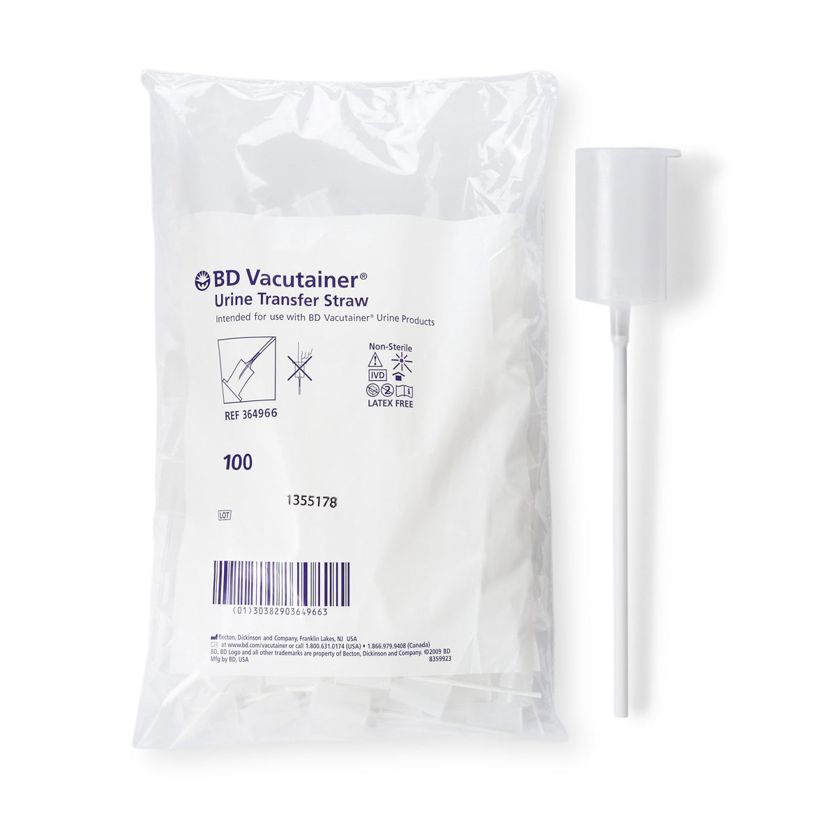 Urine Transfer Straw Vacutainer® For BD Vacutainer® Urine Collection System - Clinical Laboratory>Specimen Collection>Spec...