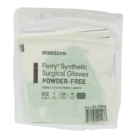McKesson Perry Performance Plus Polyisoprene Surgical Glove, Size 8.5, Green-Surgical Glove McKesson Perry Performance Plus Size 8.5 Sterile Polyisoprene Standard Cuff Length Smooth Green Chemo Tested