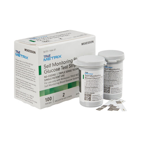McKesson TRUE METRIX Blood Glucose Test Strips-Blood Glucose Test Strips McKesson TRUE METRIX 100 Strips per Pack
