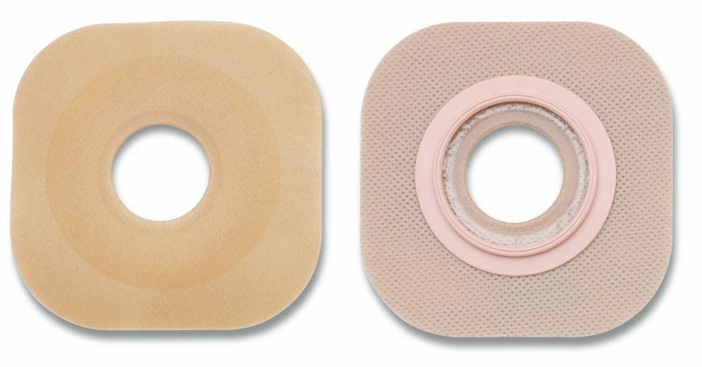 New Image Flextend Colostomy Barrier With 7/8 Inch Stoma Opening-"Ostomy Barrier New Image Flextend Precut, Extended Wear Without Tape 44 mm Flange Green Code System Hydrocolloid 7/8 Inch Opening"