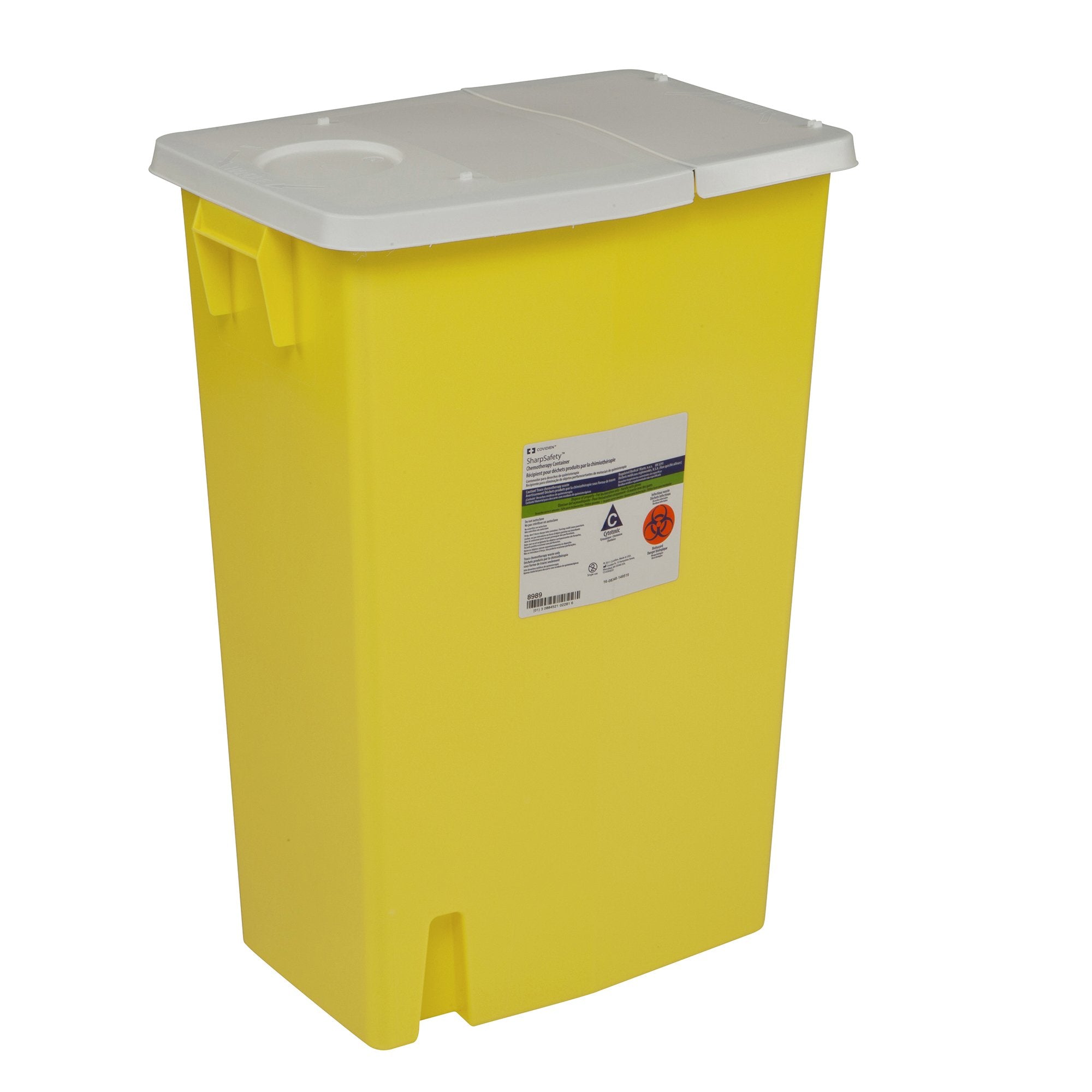 SharpSafety™ Chemotherapy Waste Container, 18 Gallon, 18.25 x 26 x 12.75 Inch - Needles and Syringes>Sharps Collectors>Sha...