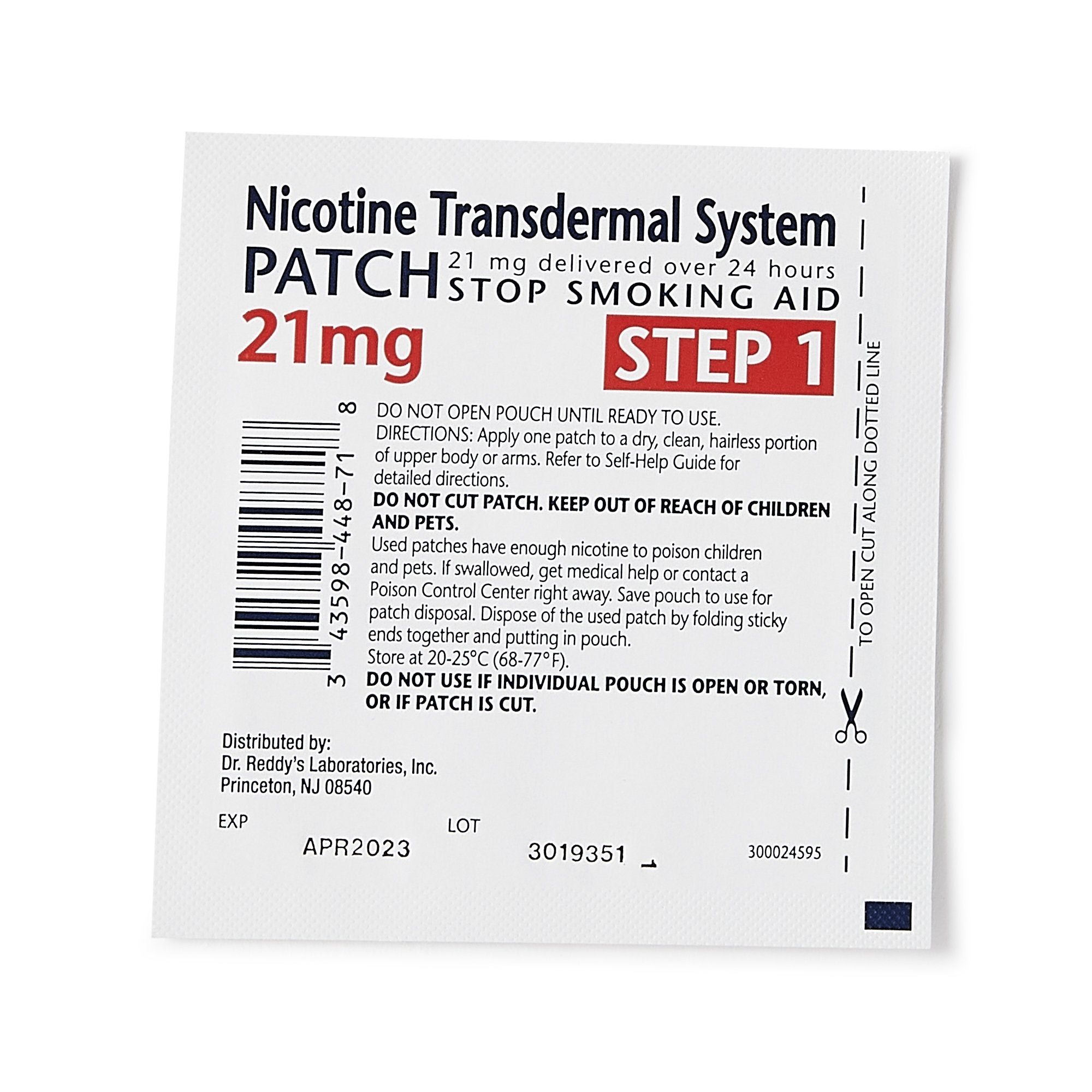 Habitrol® Nicotine Transdermal System Patches 21 mg - Pharmaceuticals>Over the Counter>Smoking Suppressors - Dr. Reddy's L...