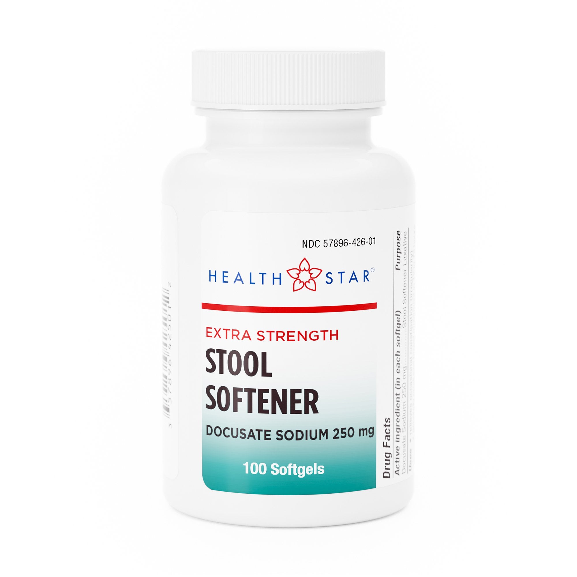 Geri-Care Docusate Sodium Stool Softener-Stool Softener Geri-Care HealthStar Softgel 100 per Bottle 250 mg Strength Docusate Sodium